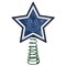 The Memory Company 10" Lighted Blue and White Star NFL Indianapolis Colts Mosaic Christmas Tree Topper